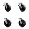 Service Caster 8 Inch Glass Filled Nylon Swivel Caster Set Roller Bearing 2 Total Lock Brake SCC-TTL30S820-GFNR-2-S-2 - alternate 1